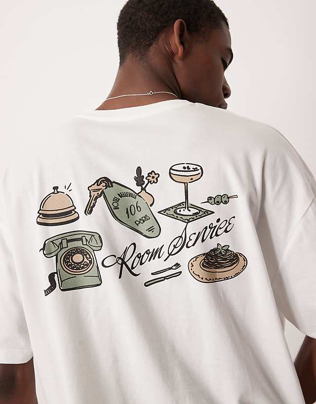 Asos ASOS DESIGN Boxy Oversized T-shirt With Back Summer Graphic In White