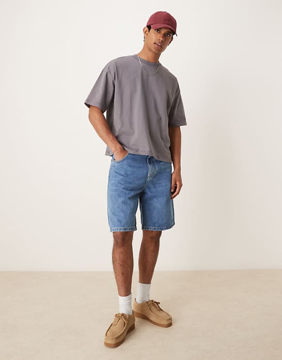 Asos ASOS DESIGN Boxy Oversized T-shirt With New York Graphic In Charcoal