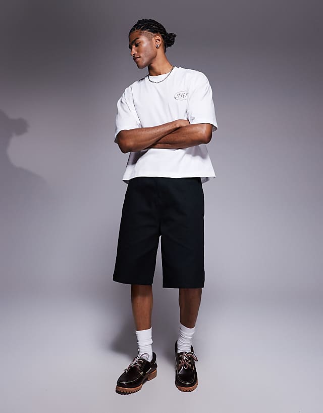 Asos ASOS DESIGN Boxy Oversized T-shirt With Text Graphic In White