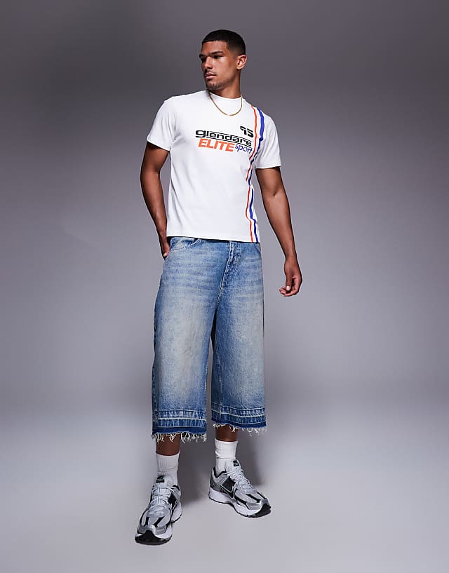 Asos ASOS DESIGN Boxy T-shirt With Sports Graphic In White