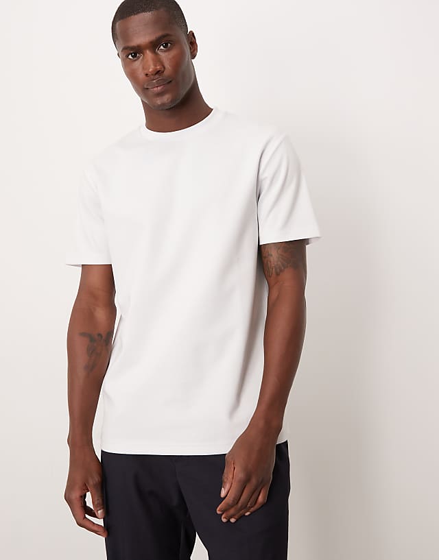 asos ASOS DESIGN breatheMAX™ heavyweight crew neck t-shirt in white