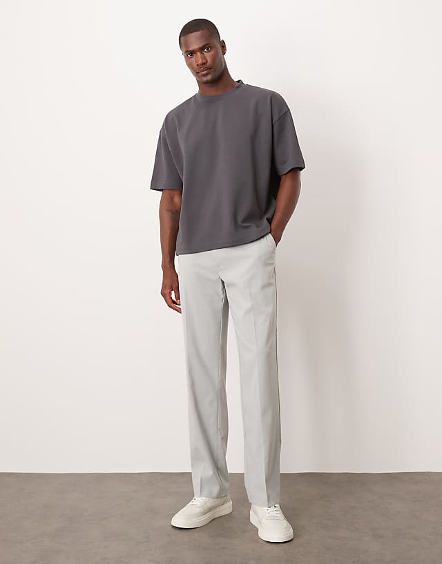 Asos ASOS DESIGN BreatheMAX™ Heavyweight Oversized Boxy T-shirt In Charcoal