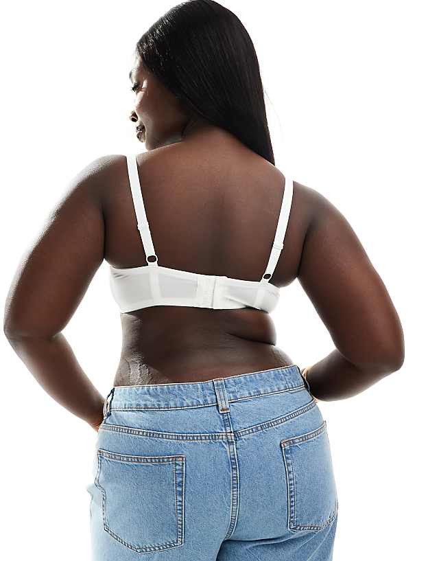 Asos ASOS DESIGN Curve Moulded T-shirt Bra In White