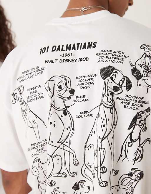 Asos ASOS DESIGN Disney Oversized T-shirt With Dalmatians Print In White