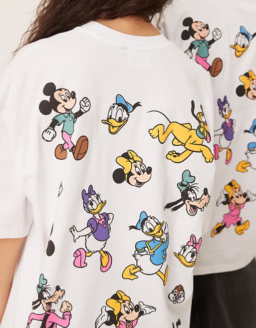 Asos ASOS DESIGN Disney Oversized T-shirt With Mickey Mouse Print In White