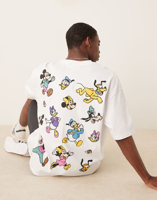 Asos ASOS DESIGN Disney Oversized T-shirt With Mickey Mouse Print In White