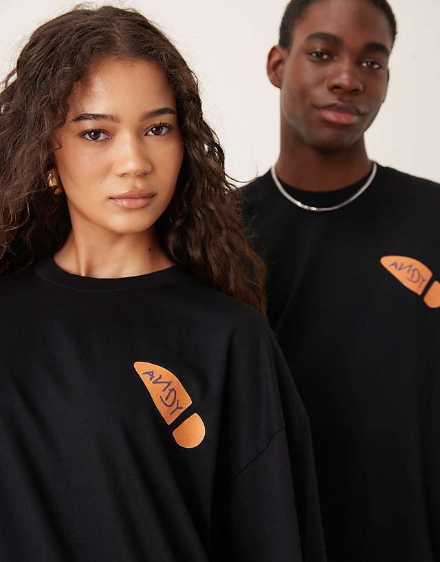 Asos ASOS DESIGN Disney Pixar Unisex Oversized T-shirt With Toy Story Multi Print In Black