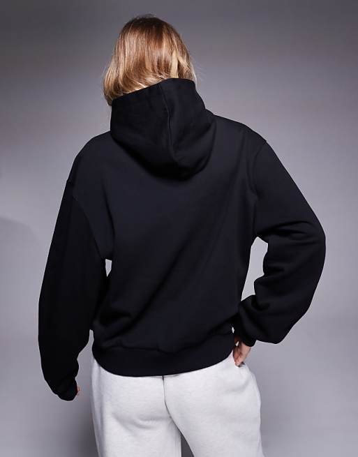 Asos ASOS DESIGN Disney Unisex Boxy Oversized Heavyweight Hoodie With Mickey Mouse & Friends Embroidery In Black