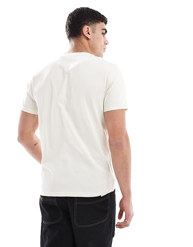 Asos ASOS DESIGN Essential Crew Neck T-shirt With Roll Sleeve In Cream