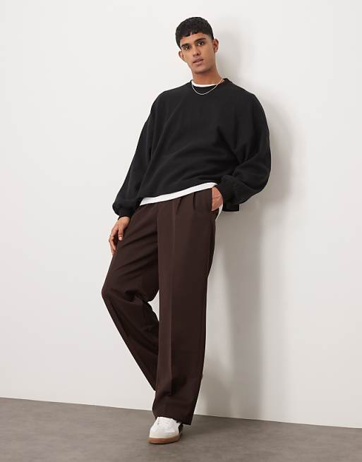 Asos ASOS DESIGN Extreme Oversized Boxy Lightweight Jumper With Brushed Texture In Black
