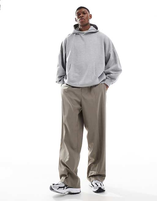 Asos ASOS DESIGN Extreme Oversized Hoodie In Grey Marl