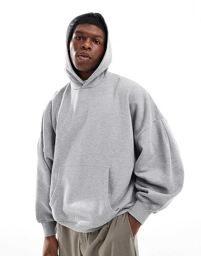 asos ASOS DESIGN extreme oversized hoodie in grey marl