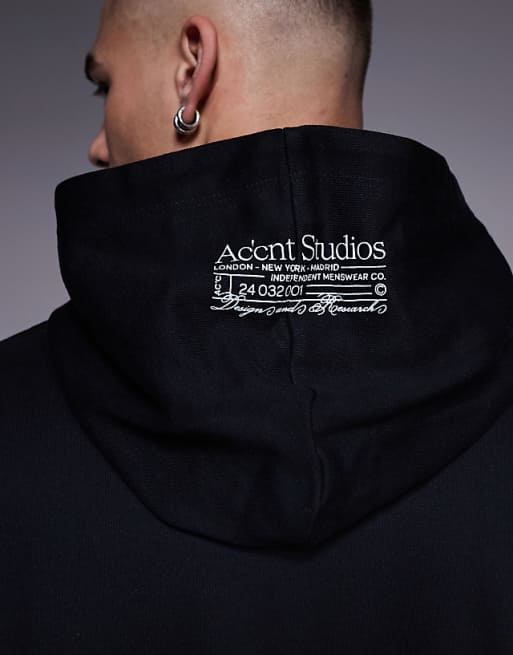 Asos ASOS DESIGN Extreme Oversized Hoodie With Chest Print In Black