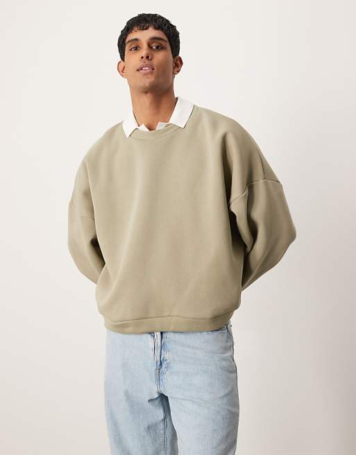 Asos ASOS DESIGN Extreme Oversized Lightweight Sweatshirt In Grey