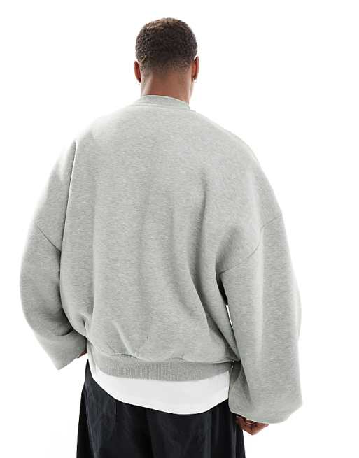 Asos ASOS DESIGN Extreme Oversized Sweatshirt In Grey Marl