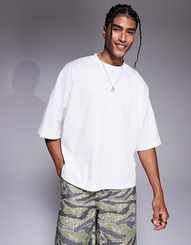 asos ASOS DESIGN extreme oversized t-shirt in white