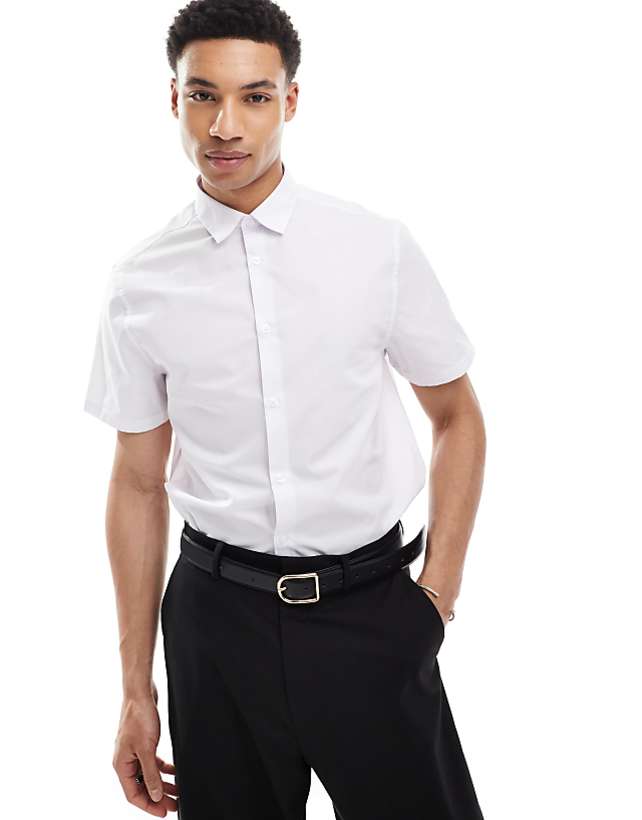 asos ASOS DESIGN formal easy iron regular shirt in white
