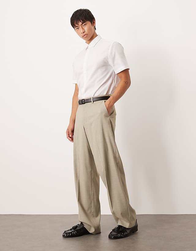 Asos ASOS DESIGN Formal Linen Blend Regular Shirt In White