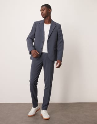 Asos ASOS DESIGN Four Way Stretch Skinny Fit Suit In Navy