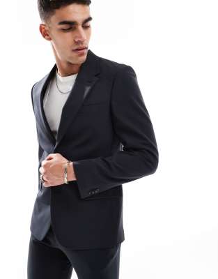 Asos ASOS DESIGN Four Way Stretch Skinny Suit In Black