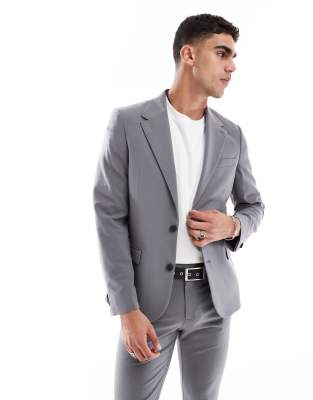 Asos ASOS DESIGN Four Way Stretch Skinny Suit In Charcoal