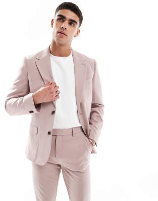 Asos ASOS DESIGN Four Way Stretch Skinny Suit In Light Brown