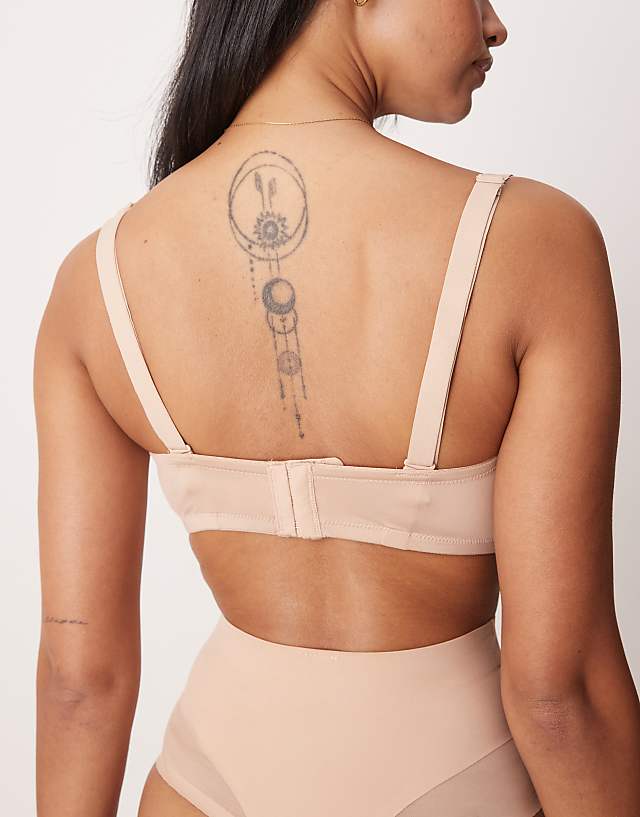 Asos ASOS DESIGN Fuller Bust Moulded Multiway Strapless Bra In Beige