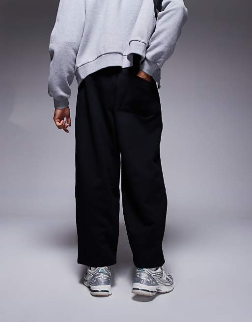 Asos ASOS DESIGN Heavyweight Balloon Cropped Jogger In Black