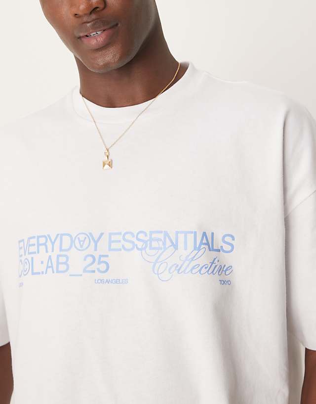 Asos ASOS DESIGN Heavyweight Dropped Shoulder T-shirt 240g In White
