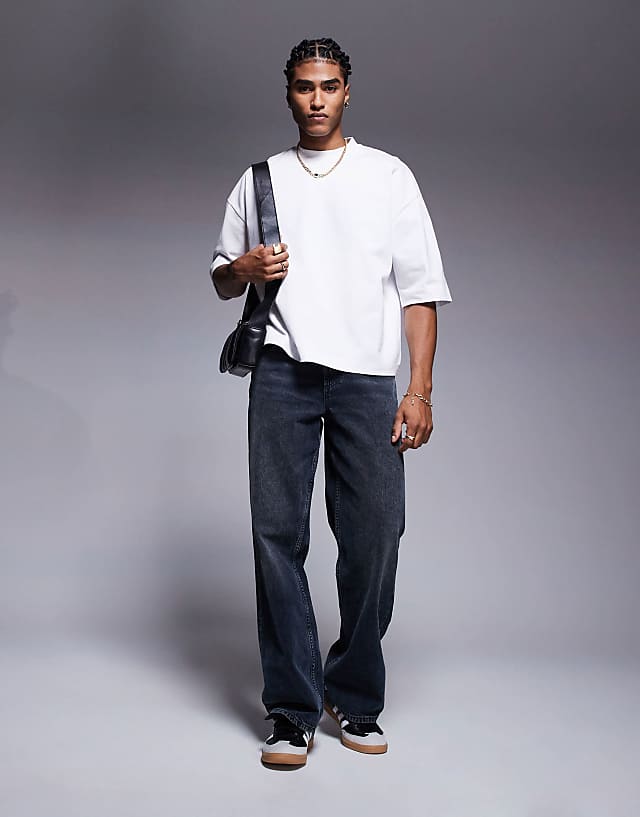 Asos ASOS DESIGN Heavyweight Oversized Boxy Half Sleeve T-shirt In White
