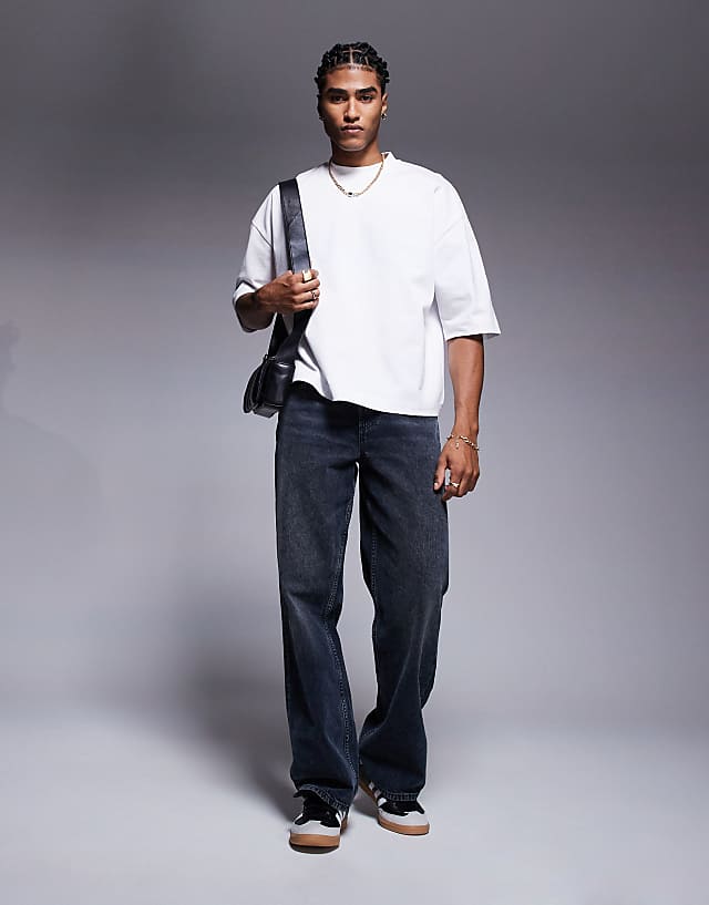 Asos ASOS DESIGN Heavyweight Oversized Boxy Half Sleeve T-shirt In White