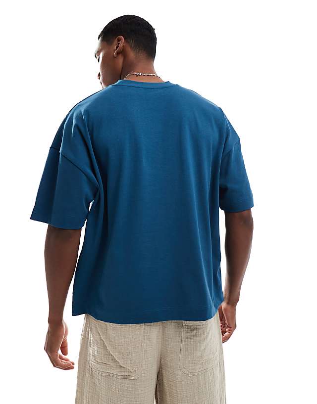 Asos ASOS DESIGN Heavyweight Oversized Boxy T-shirt In Turquoise