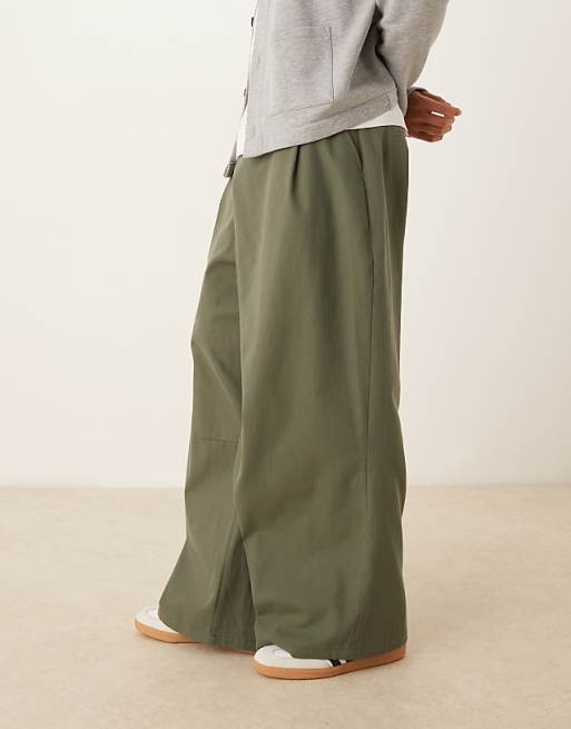 Asos ASOS DESIGN Horseshoe Trousers With Wrap Detail In Green