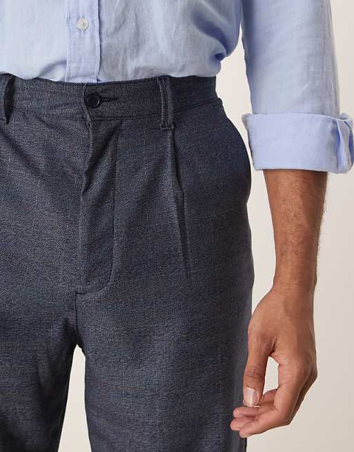 Asos ASOS DESIGN Loose Skater Smart Trousers In Blue