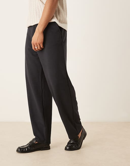 Asos ASOS DESIGN Looser Skater Fit Smart Trousers In Black