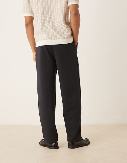Asos ASOS DESIGN Looser Skater Fit Smart Trousers In Black