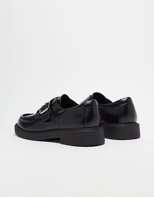 Asos ASOS DESIGN Monk Shoes In Black With Chunky Sole