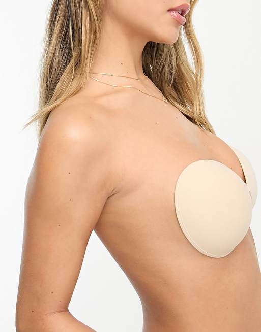 Asos ASOS DESIGN Moulded Stick On Strapless Backless Bra In Beige