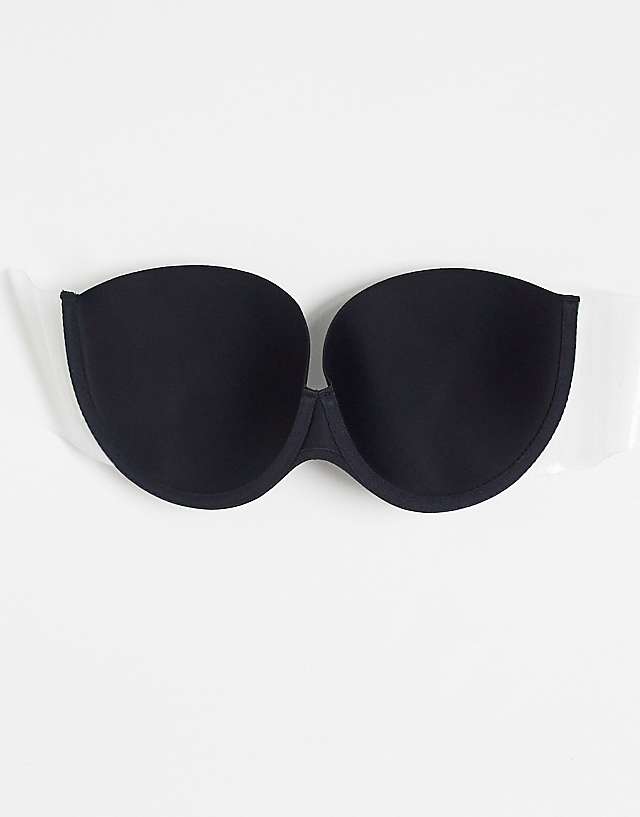 Asos ASOS DESIGN Moulded Strapless Backless Bra With Stick On Wing In Black