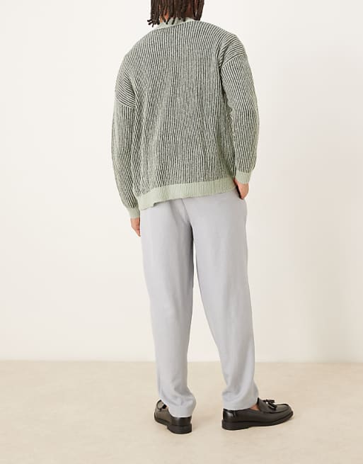 Asos ASOS DESIGN Oversize Tapered Smart Trousers In Grey