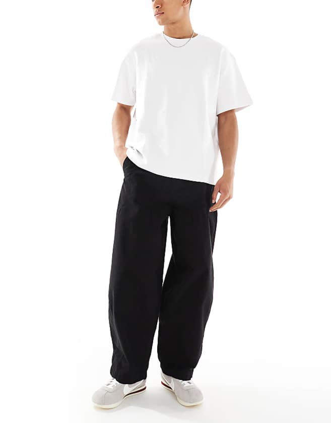 asos ASOS DESIGN oversized baggy jeans in washed black
