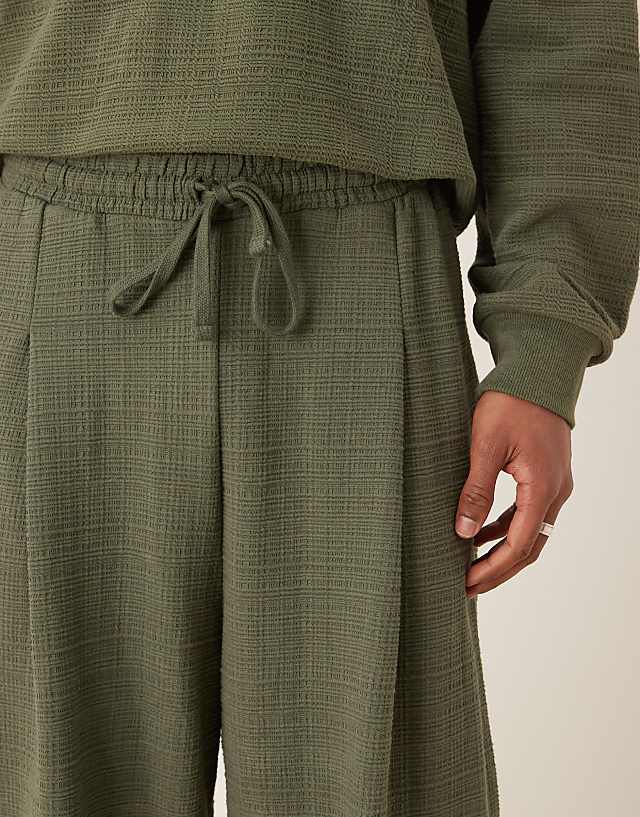 Asos ASOS DESIGN Oversized Balloon Linen Look Jogger In Khaki