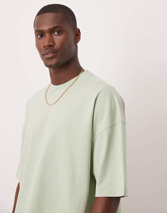 asos ASOS DESIGN oversized boxy drop shoulder t-shirt in mint