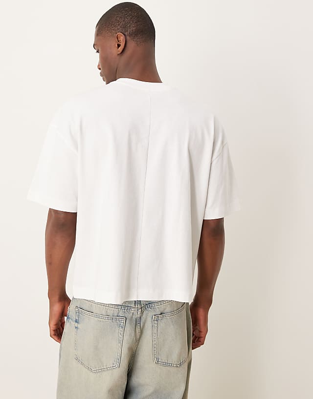 Asos ASOS DESIGN Oversized Boxy Heavyweight 240gsm T-shirt With Strawberry Print In White