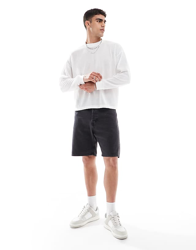 Asos ASOS DESIGN Oversized Boxy Long Sleeve T-shirt In Cream