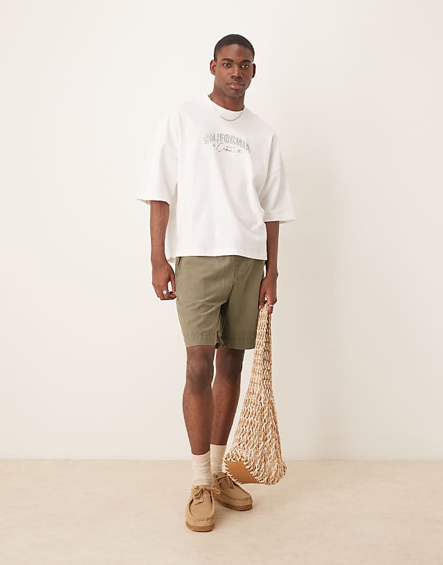 Asos ASOS DESIGN Oversized Boxy Printed T-shirt In White