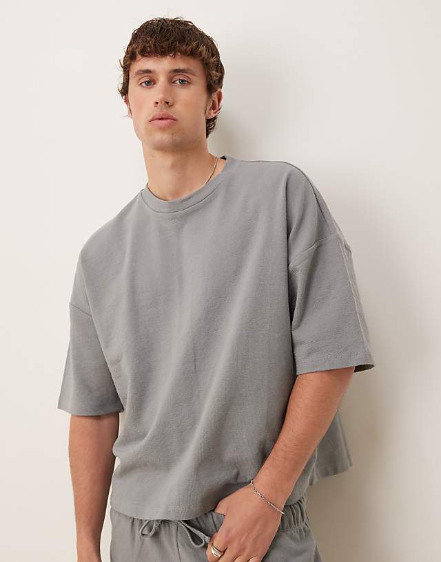asos ASOS DESIGN oversized boxy t-shirt co-ord in light green