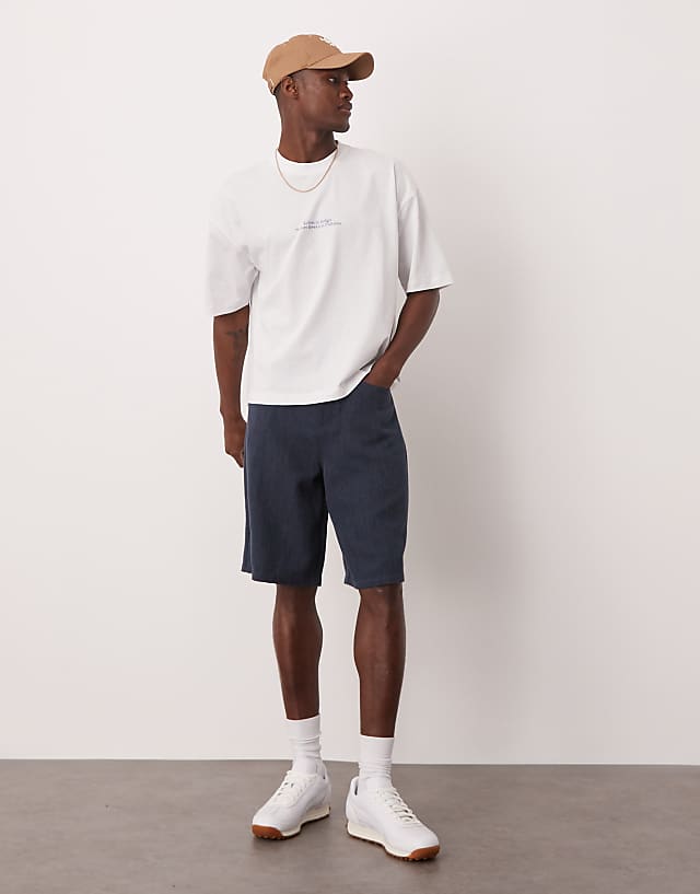 Asos ASOS DESIGN Oversized Boxy T-shirt With Placement Print In White