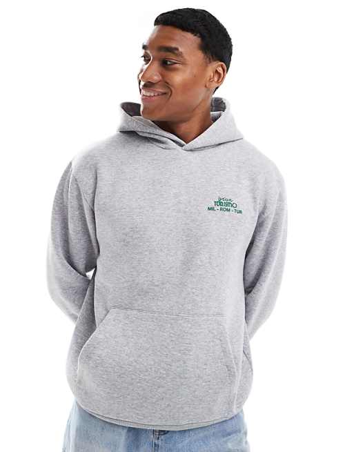 Asos ASOS DESIGN Oversized Boxy With Car Print In Grey