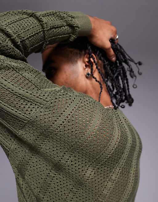 Asos ASOS DESIGN Oversized Fit Long Sleeve T-shirt In Green
